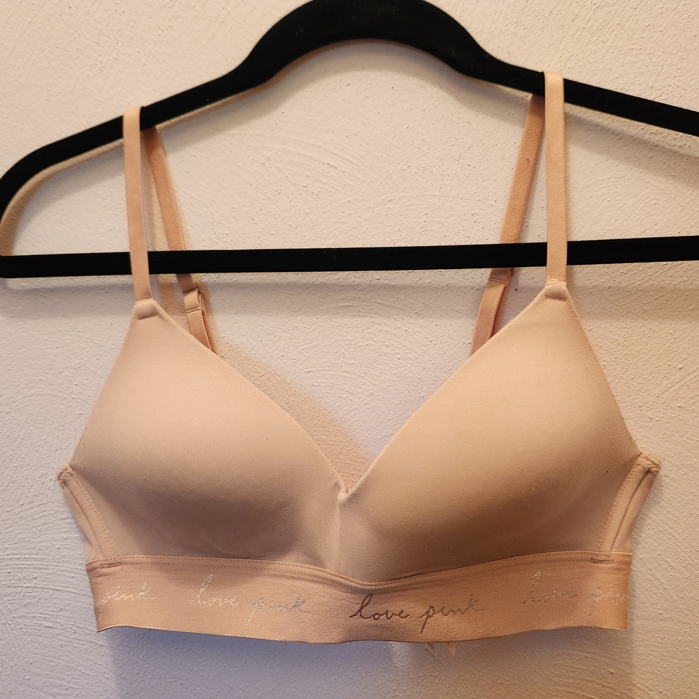 Victoria's Secret PINK Nude Wireless T-Shirt Bra - Light Beige